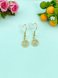 Gold or Silver Volleyball Charm Earrings, N5801A