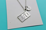Silver Cookbook Charm Necklace, Chef Cooking School Graduation Gift, Personalized Jewelry, N2246