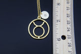 Gold Taurus Charm Necklace Taurus Necklace Taurus Charm Taurus Pendant Taurus Sign Of Zodiac Constellations Necklace Personalized Necklace