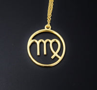 Gold Virgo Charm Necklace Virgo Zodiac Necklace Virgo Sign Zodiac Constellation Virgo Zodiac Gifts Personalized Necklace Customized Jewelry