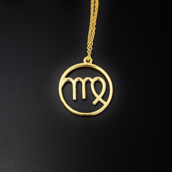 Gold Virgo Charm Necklace Virgo Zodiac Necklace Virgo Sign Zodiac Constellation Virgo Zodiac Gifts Personalized Necklace Customized Jewelry