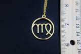 Gold Virgo Charm Necklace Virgo Zodiac Necklace Virgo Sign Zodiac Constellation Virgo Zodiac Gifts Personalized Necklace Customized Jewelry