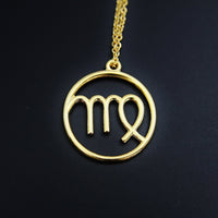 Gold Virgo Charm Necklace Virgo Zodiac Necklace Virgo Sign Zodiac Constellation Virgo Zodiac Gifts Personalized Necklace Customized Jewelry