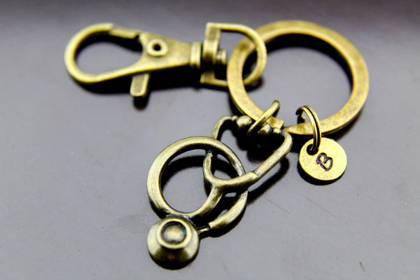 Stethoscope Keychain, Bronze Stethoscope