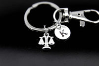 Libra Keychain, Silver Libra Scale Charm Keychain, Libra Charm, Libra Pendant, Libra Zodiac Charm, Justice Scale Charm, Lawyer Keychain