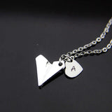 Paper Plane Necklace, Airplane Charm, Traveler Gift, Travel Gift, Adventure Gift, Outdoors Gift, N297-H