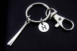 Softball Keychain, Silver Baseball Bat Charm Keychain, Bat Charm, Coach, Mentor Gift, Appreciation Gift, Thank You Gift, Secret Santa