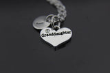 Granddaughter Gifts, Granddaughter Necklace, Grandma Grand Daughter Necklace, Granddaughter Charm, Personalized Necklace, Initial Necklace
