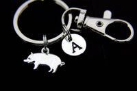 Pet Lover Gift Pet Gift 4H Gifts Pig Farm Gifts Farmer Gifts Pet Pig Lover Gifts, 4-H Gifts, Pig Keychain, Pig Charms, Personalized Keychain