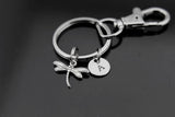 Dragonfly Gift Dragonfly Keychain Silver Dragonfly Charm Keychain Dragonfly Charm Dragonfly Jewelry Personalized Keychain Initial Charm