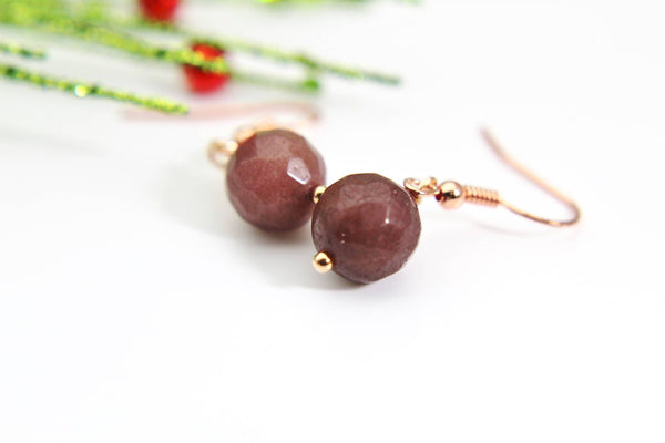 Jade Earrings, Natural Gemstone Jewelry, N3706