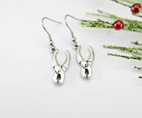 Plier Earrings Christmas Gift Silver Plier Charm Earrings Artisan Jewelry Gift for Artist Dangle Earrings Christmas Gift