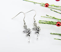 Fairy Earrings Silver Fairy Charm Earrings Christmas Gift Silver Fairy Charm Fairy Girl Jewelry Gift for Girl Dangle Earrings Christmas Gift