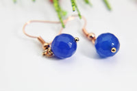 Jade Earrings Blue Jade Earrings, Natural Gemstone Jewelry,