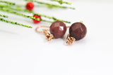 Jade Earrings, Natural Gemstone Jewelry, N3706