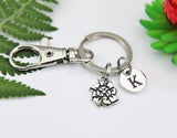Best Christmas Gift, Pinwheel Keychain, Pinwheel Charm, Windmill Keychian, Windmill Charm, Personalized Keychain, Initial Keychain