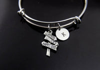 Success Bracelet Silver Success Charm Bracelet Success Charm Bangle Success Charm Graduate Gift Personalized Bangle Initial Bracelet