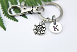 Best Christmas Gift, Pinwheel Keychain, Pinwheel Charm, Windmill Keychian, Windmill Charm, Personalized Keychain, Initial Keychain