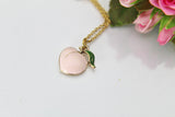 Gold Peach Charm Necklace, N1236H