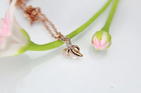 Banana Necklace, Rose Gold Banana Charm Necklace, Banana Charm, Fruit Charm, Food Charm, Rose Gold Necklace, Dainty Necklace, Womens Gift