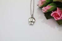 Pig Necklace, Silver Pig Charm, Pig Charm, Animal Charm, Pet Gift, Pet Charm, Farm Animal Charm, Personalized Gift, Best Friend Gift, N23