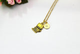 Computer Necklace, Gold Computer Charm, Programmer Necklace, Programer Gift, Personalized Gift, Best Friend Gift, Coworker Gift, N40