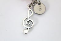 Treble Clef Necklace, Treble Clef Charm, Music Necklace, Music Note Charm, Music Teacher Gift, Personalized Gift, Best Friend Gift