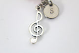 Treble Clef Necklace, Treble Clef Charm, Music Necklace, Music Note Charm, Music Teacher Gift, Personalized Gift, Best Friend Gift