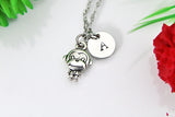 Monkey Necklace, Silver Monkey Charm, Wild Animal Charm, EN160