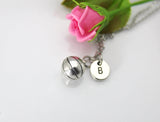 Basketball Necklace, Basketball Charm, Sports Charm, Mother's Day Gift, Basketball Team Gift, Personalized Gift, Best Friend Gift, N114