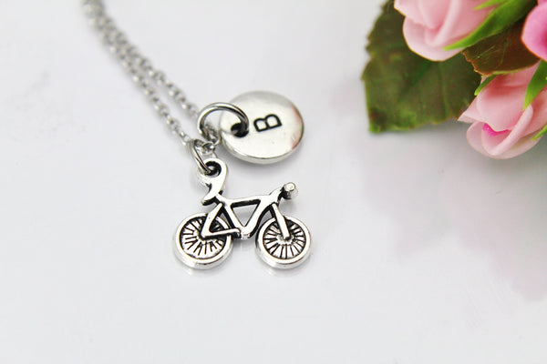 Bicycle Necklace, Silver or Gold Option, N157