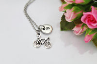 Bicycle Necklace, Silver or Gold Option, N157