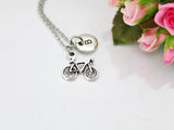 Bicycle Necklace, Silver or Gold Option, N157