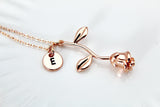Rose Gold Rose Necklace, N172M