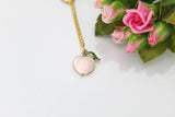 Gold Peach Charm Necklace, N1236H