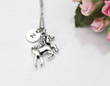 Unicorn Necklace, Silver Unicorn Charm, Fairytale Gift, Fantasy Gift, Personalized Gift, Best Friend Gift, Coworker Gift, Girlfriend Gift