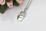 French Fries Necklace, Foodie Gift, Personalized Gift, N2262A