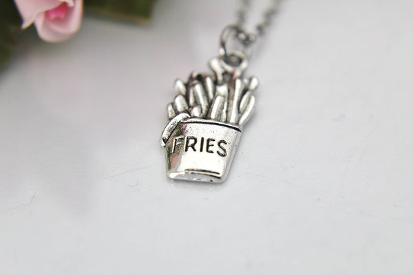 French Fries Necklace, Foodie Gift, Personalized Gift, N2262A