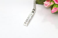 Ruler Necklace, Ruler Charm, Architect Gift, Teacher Gift, School Charm, Engineer Gift, Personalized Gift, Best Friend Gift, Coworker Gift