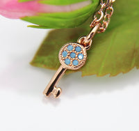 Key Necklace, Rose Gold Key Necklace, Key Charm, Womens Gift, Dainty Necklace, Best Friend Gift, Sister Gift, Girlfriend Gift