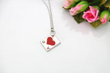 Poker Player Gift, Ace of Heart Necklace, Ace Card Charm, Poker Charm, Personalized Gift, Best Friend Gift, N32