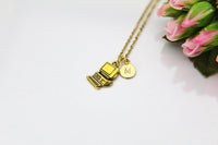 Computer Necklace, Gold Computer Charm, Programmer Necklace, Programer Gift, Personalized Gift, Best Friend Gift, Coworker Gift, N40