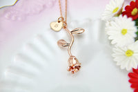 Rose Gold Rose Necklace, N172