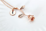 Rose Gold Rose Necklace, N172M
