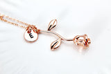 Rose Gold Rose Necklace, N172M