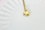 Elephant Necklace, Elephant Charm Necklace, Gold Elephant Charm, Animal Charm, Mother's Day Gift, Christmas Gift, Personalized Gift, N285