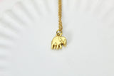 Elephant Necklace, Elephant Charm Necklace, Gold Elephant Charm, Animal Charm, Mother's Day Gift, Christmas Gift, Personalized Gift, N285