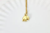 Elephant Necklace, Elephant Charm Necklace, Gold Elephant Charm, Animal Charm, Mother's Day Gift, Christmas Gift, Personalized Gift, N285