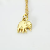 Elephant Necklace, Elephant Charm Necklace, Gold Elephant Charm, Animal Charm, Mother's Day Gift, Christmas Gift, Personalized Gift, N285