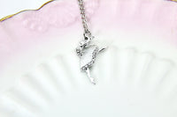 Ballet Dance Necklace, Ballet Charm, Dance Charm, Dance School Gift, Ballet School Gift, Ballet Gift, N227